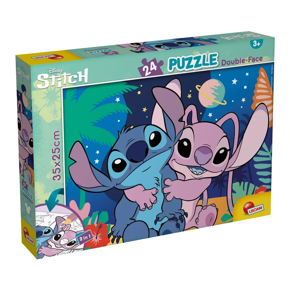 lisciani-disney-puzzle-df-m-plus-24-lilo-stitch-puzzle-24-pi-ces-colorier image 1