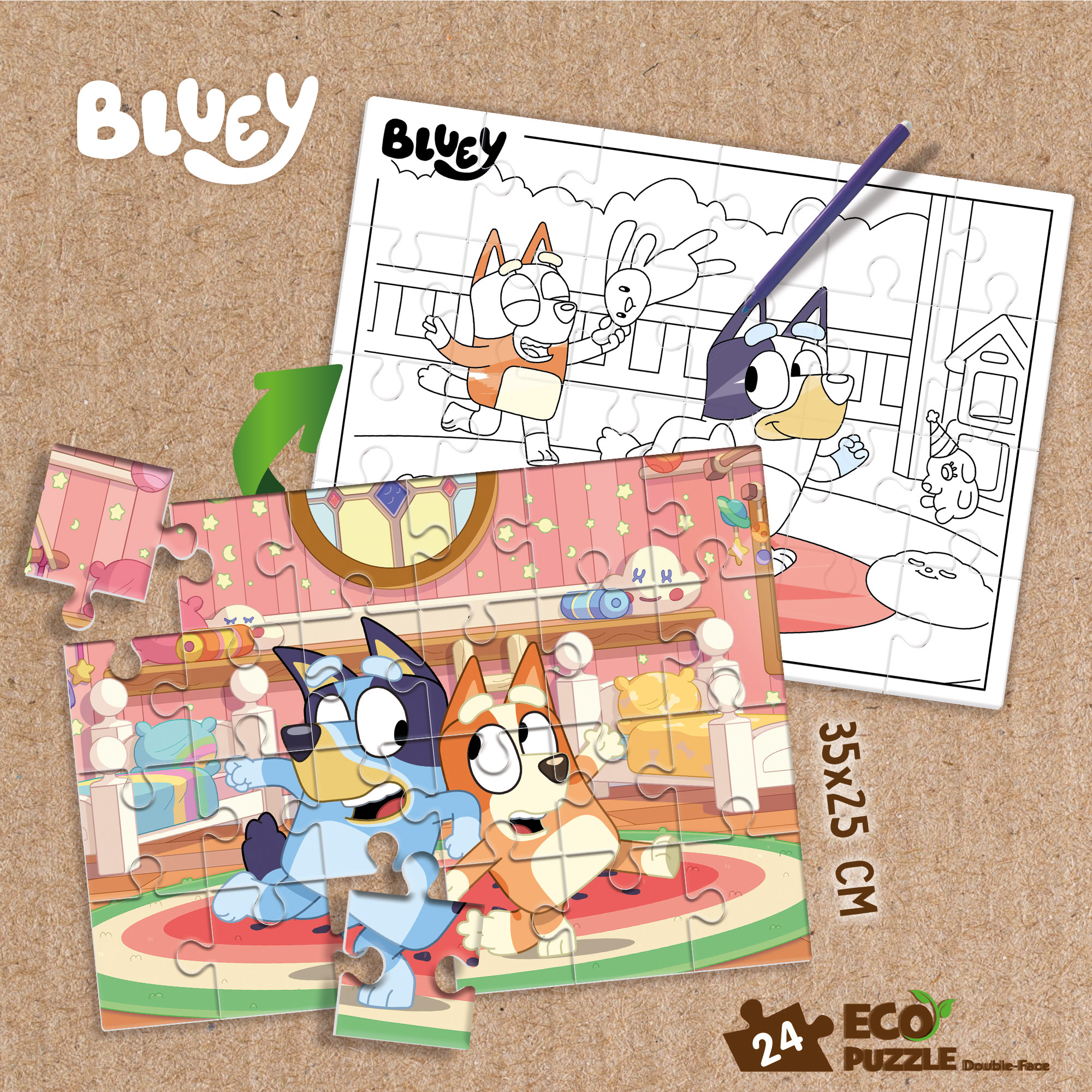 lisciani-bluey-eco-puzzle-mini-double-face-24 image 4
