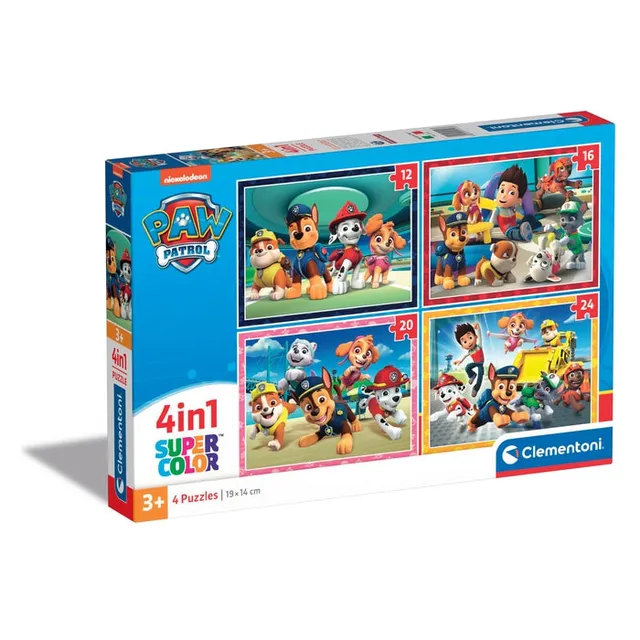 clementoni-paw-patrol-coffret-4-puzzles-enfant-12-16-20-24-pi-ces image 1