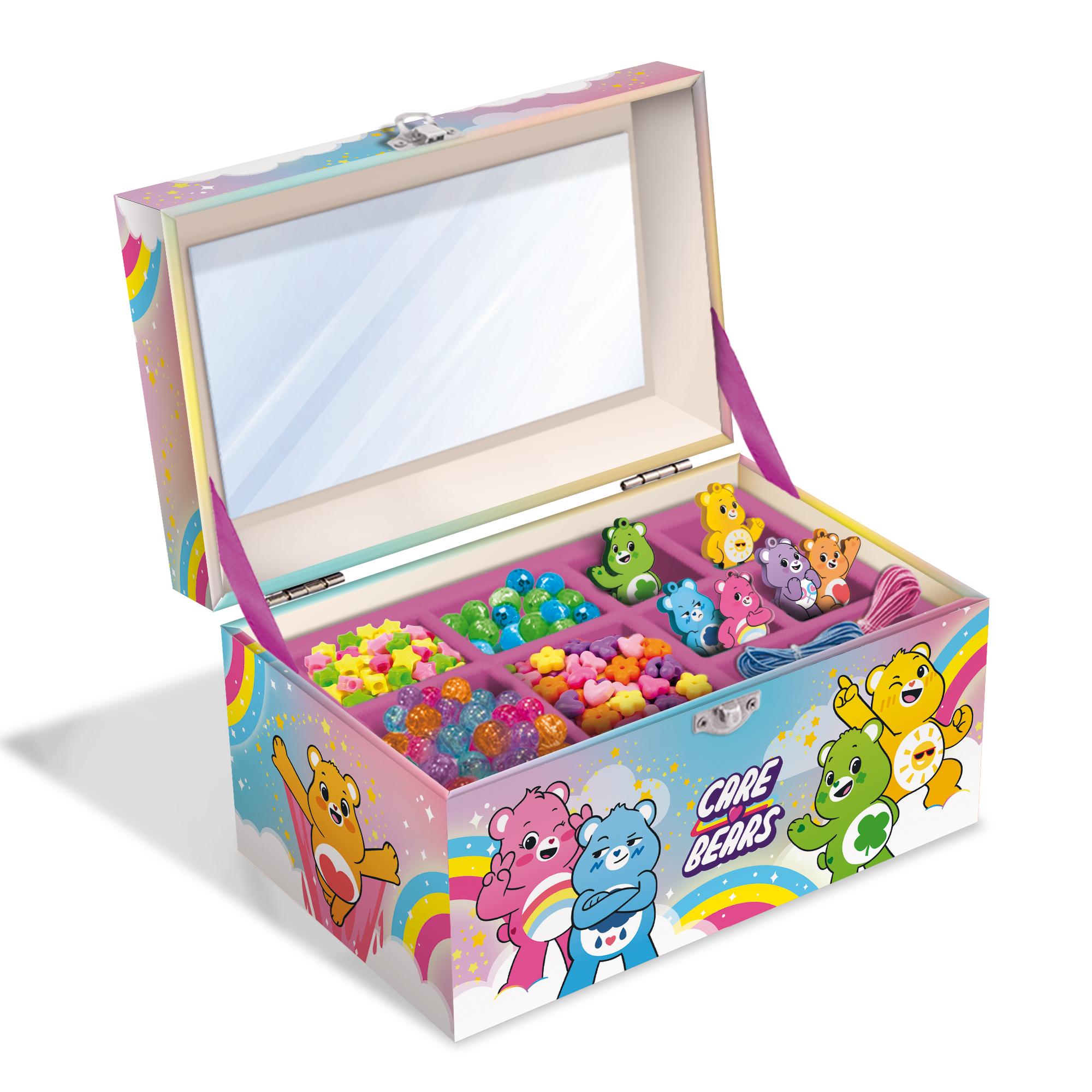 lisciani-care-bears-rainbow-bijoux-bo-te-bijoux-kit-cr-ation-bracelets image 2