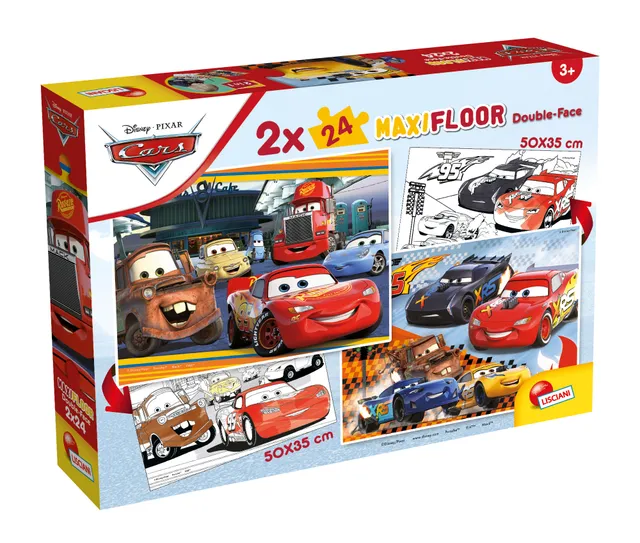 lisciani-disney-puzzle-df-maxifloor-2-x-24-cars image 1