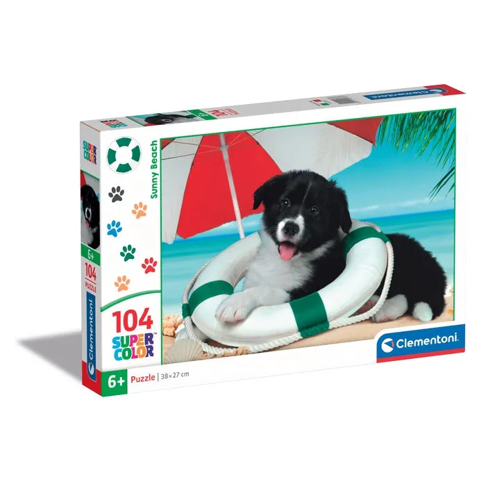 clementoni-puzzle-enfants-104-pi-ces-sunny-beach-animaux image 1