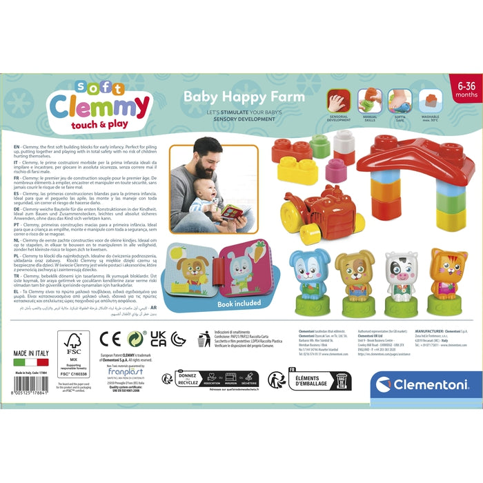 clemmy-baby-clementoni-happy-farm-briques-souples-avec-tracteur image 7