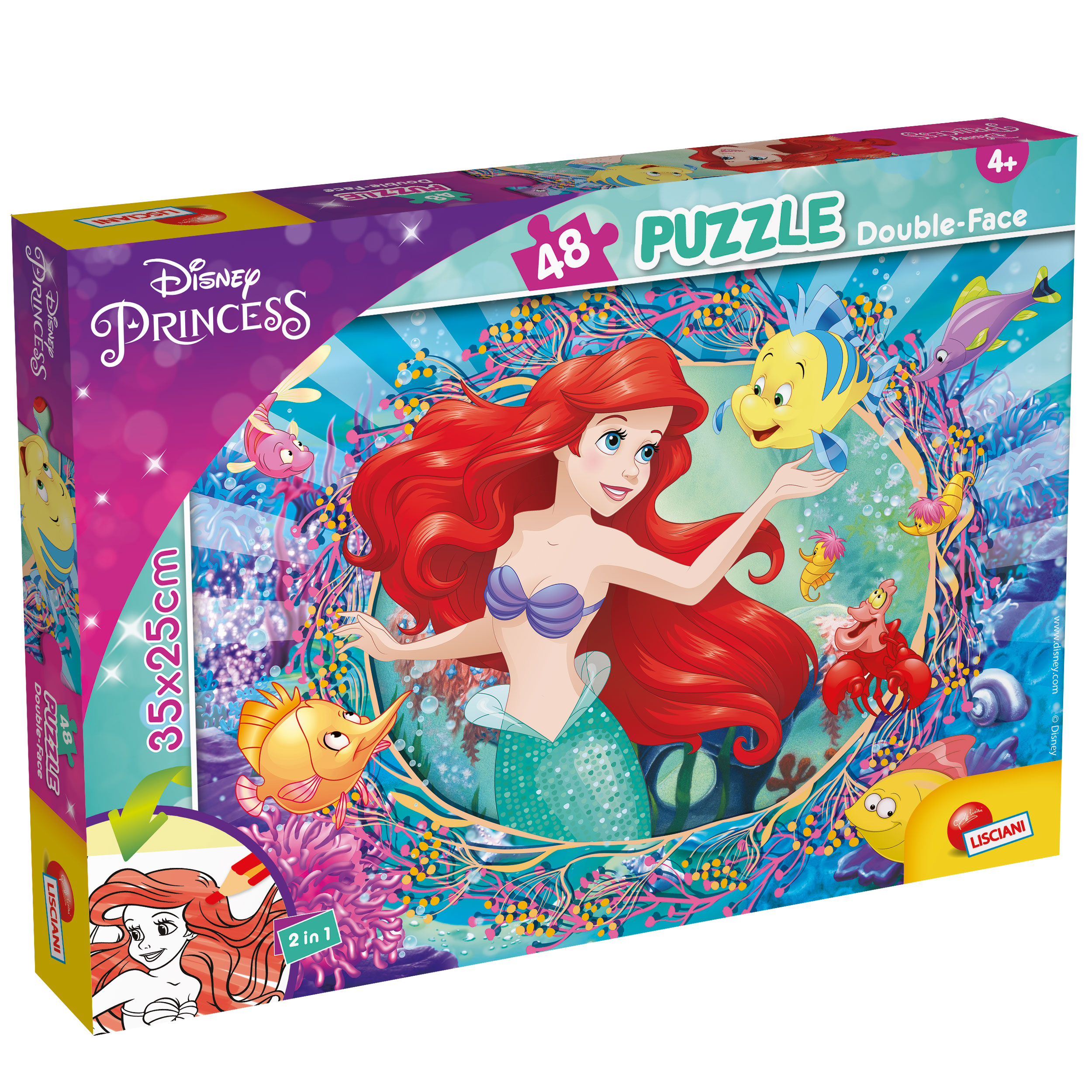 lisciani-disney-puzzle-df-m-plus-48-ariel-puzzle-48-pi-ces-la-petite-sir-ne image 1