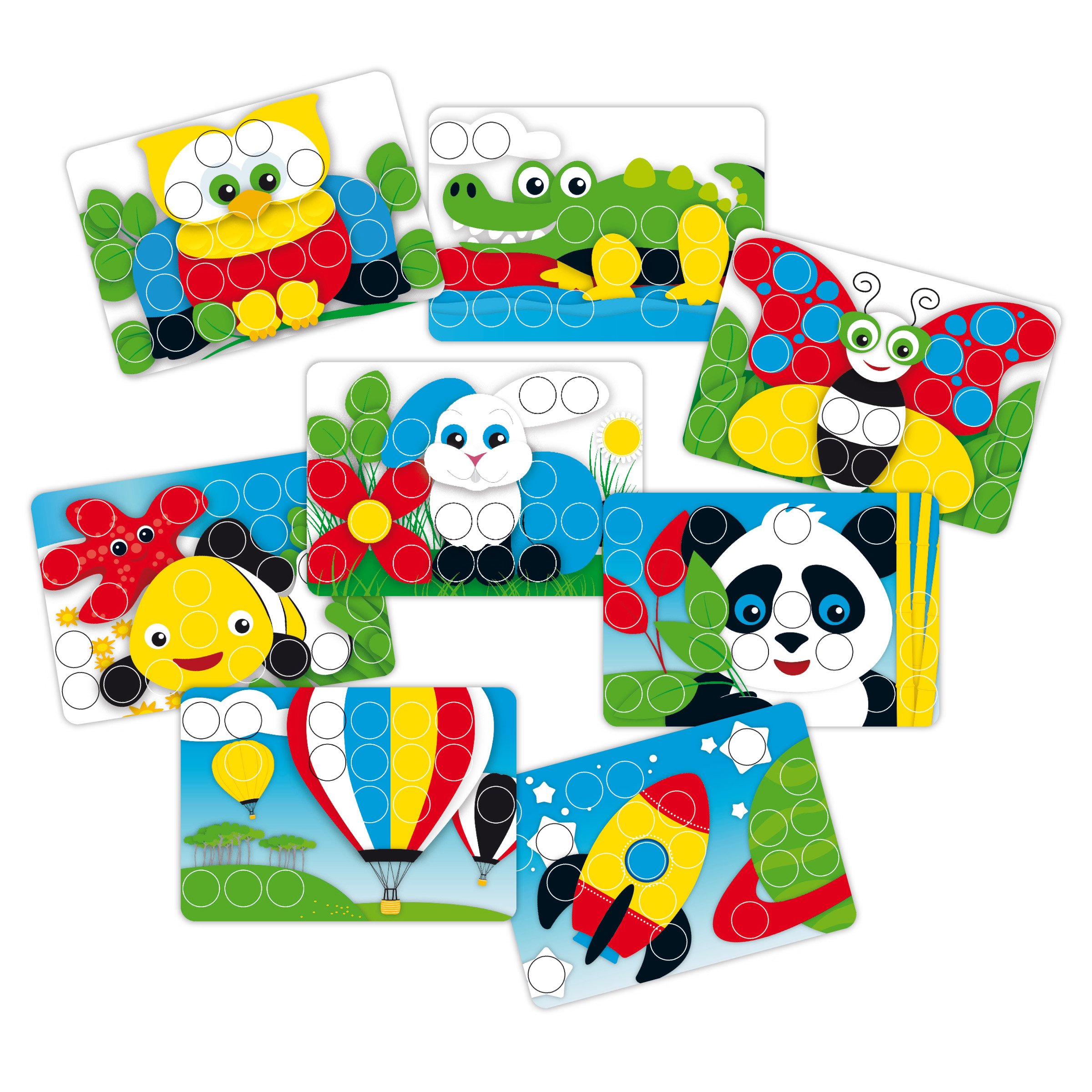 quercetti-fantacolor-junior-valisette-mosa-que-48-boutons-32-mm-2-ans image 4