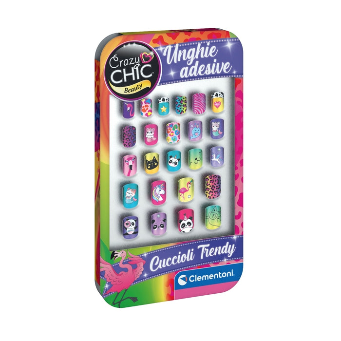 clementoni-crazy-chic-unghie-adesive-cuccioli-trendy-kit-nail-art-24-faux-ongles image 2