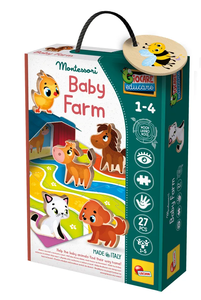 lisciani-montessori-baby-wood-baby-farm image 1