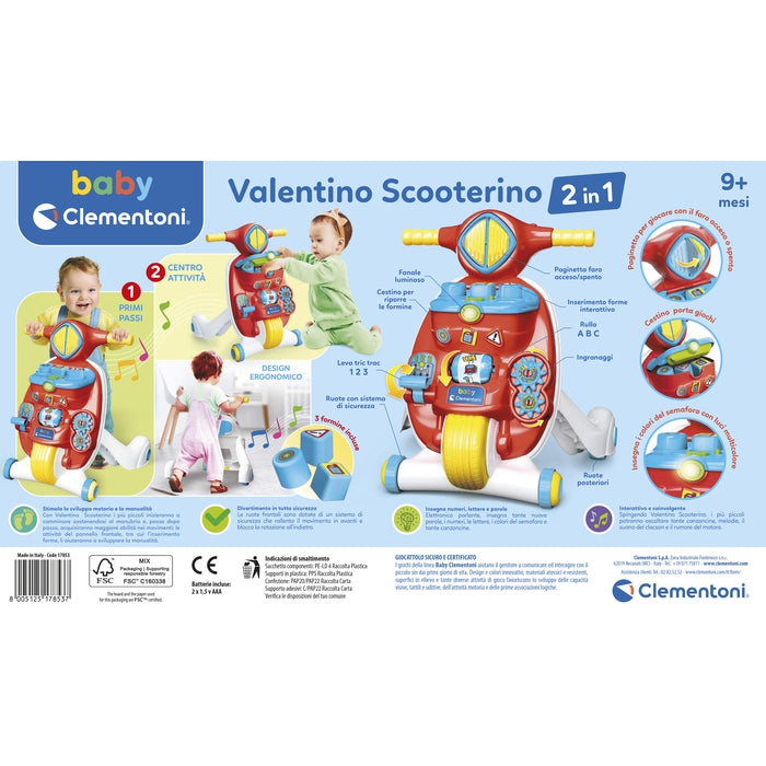 clementoni-baby-valentino-scooterino-primi-passi-2-en-1-trotteur-premier-pas image 7