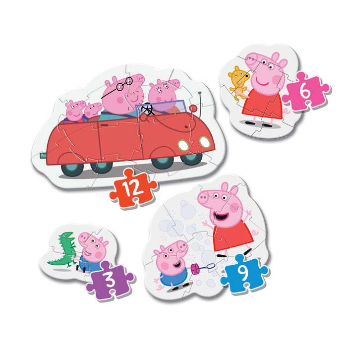 clementoni-peppa-pig-coffret-4-puzzles-enfant-3-6-9-et-12-pi-ces image 2
