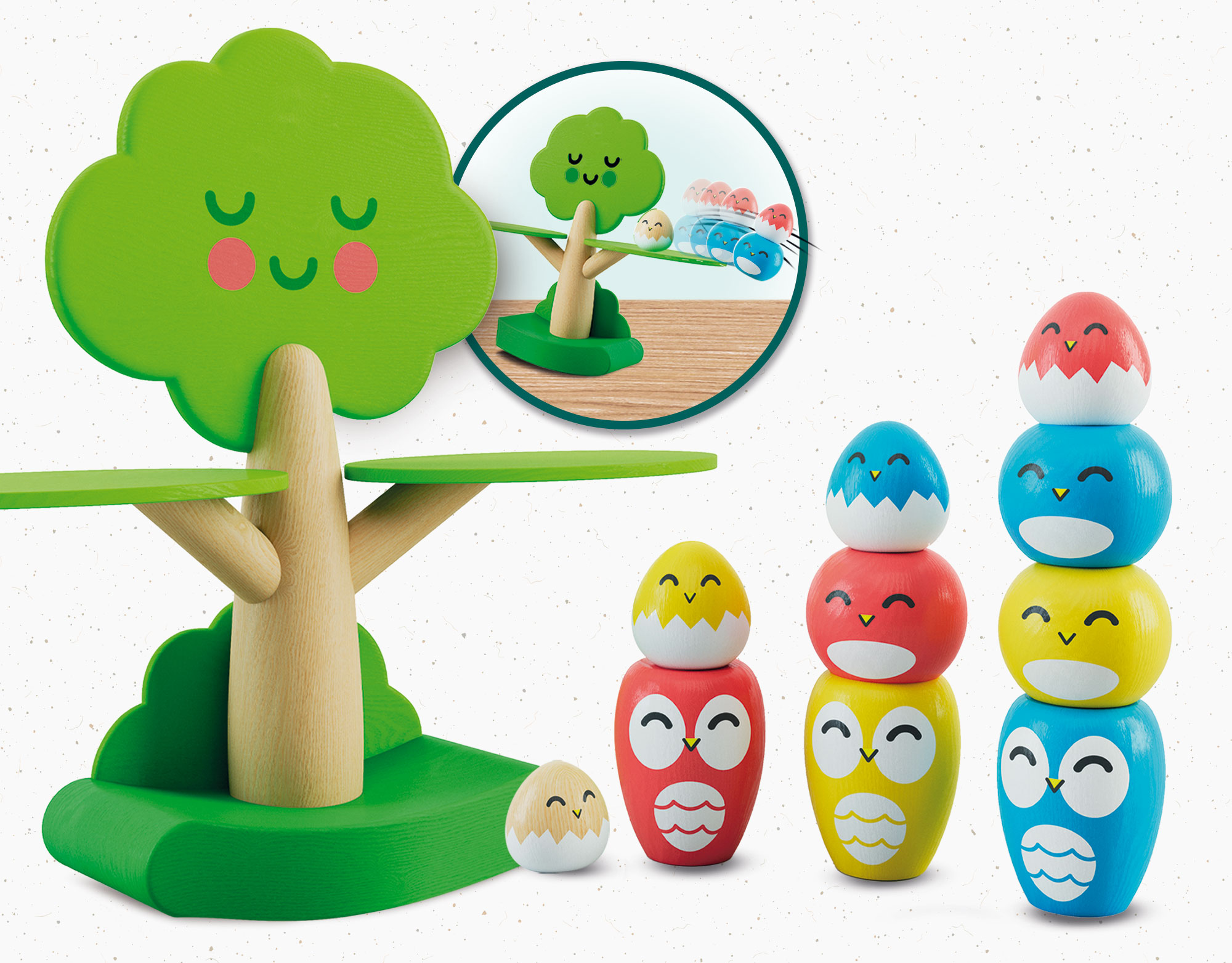 lisciani-montessori-baby-wood-happy-birds-jeu-d-quilibre-en-bois image 2