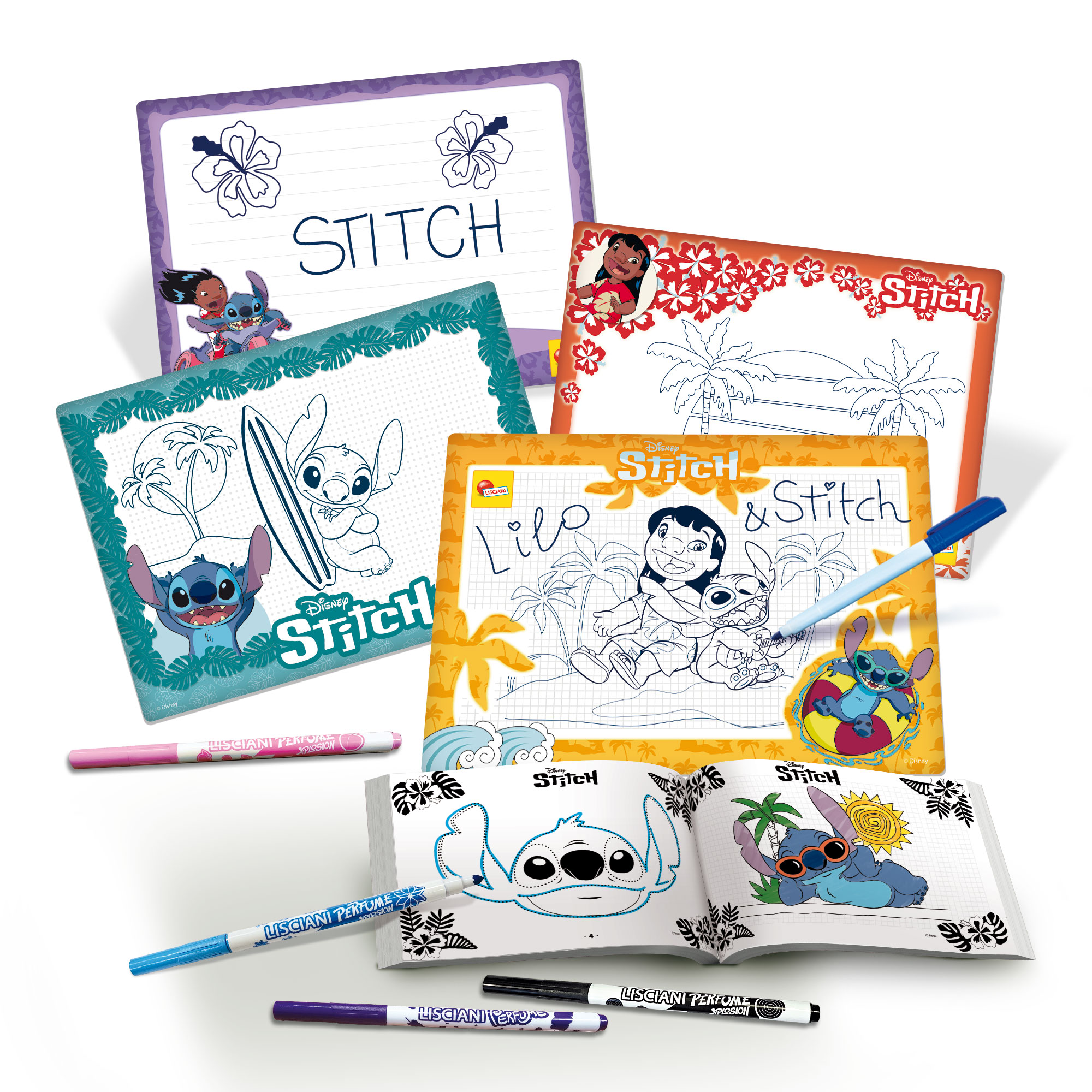 lisciani-stitch-drawing-school-kit-dessin-cr-atif-avec-feutres-parfum-s image 2