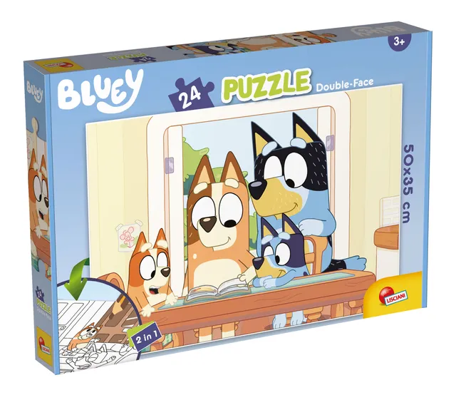 lisciani-bluey-puzzle-double-face-plus-24-puzzle-colorier image 1