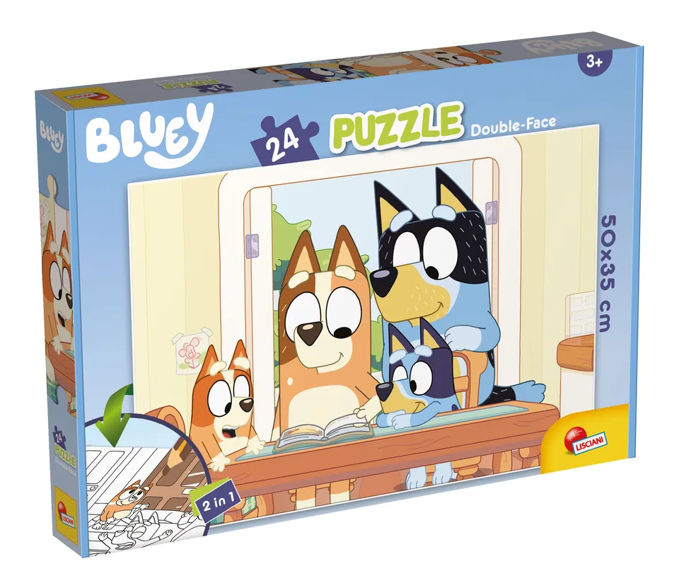 lisciani-bluey-puzzle-double-face-plus-24-puzzle-colorier image 1