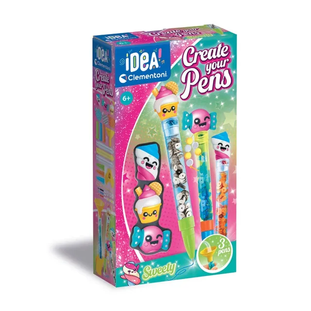 clementoni-idea-create-your-pens-sweety-kit-3-stylos image 1