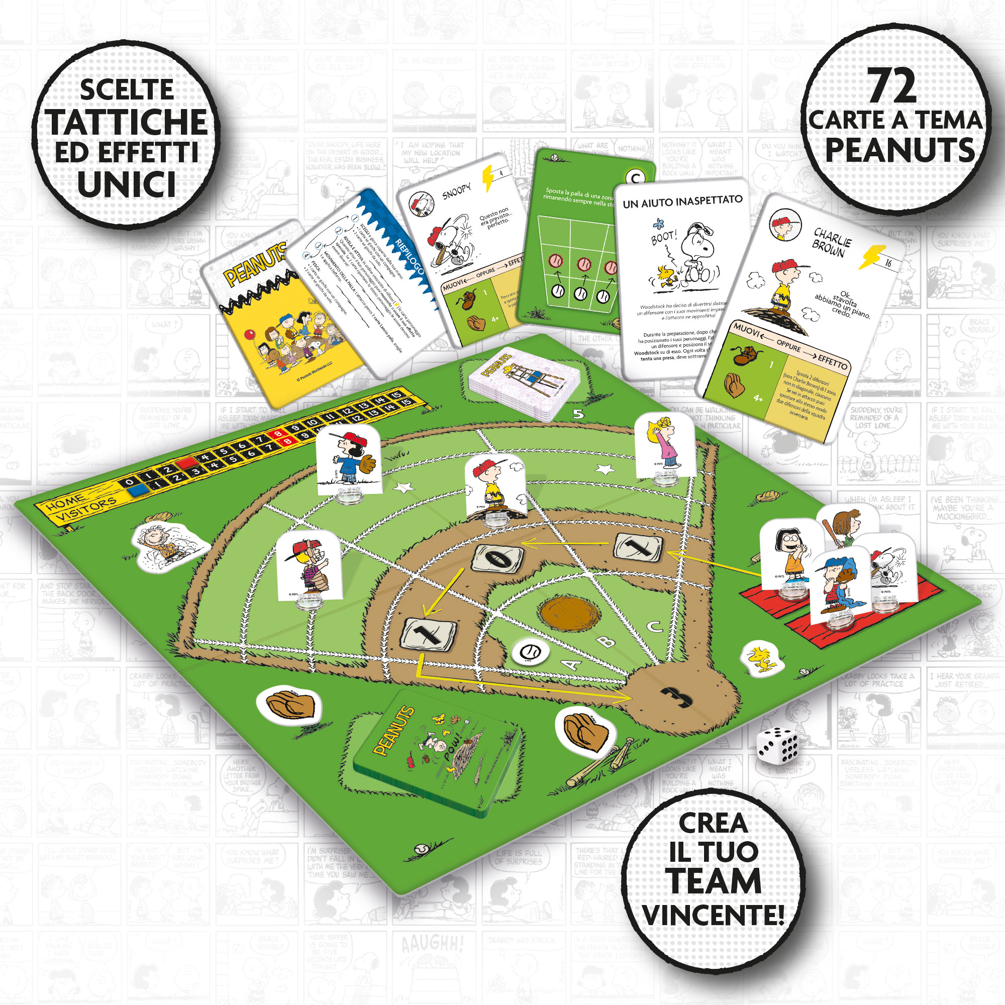 lisciani-peanuts-board-game-la-partita-impossibile-jeu-de-plateau-baseball image 2