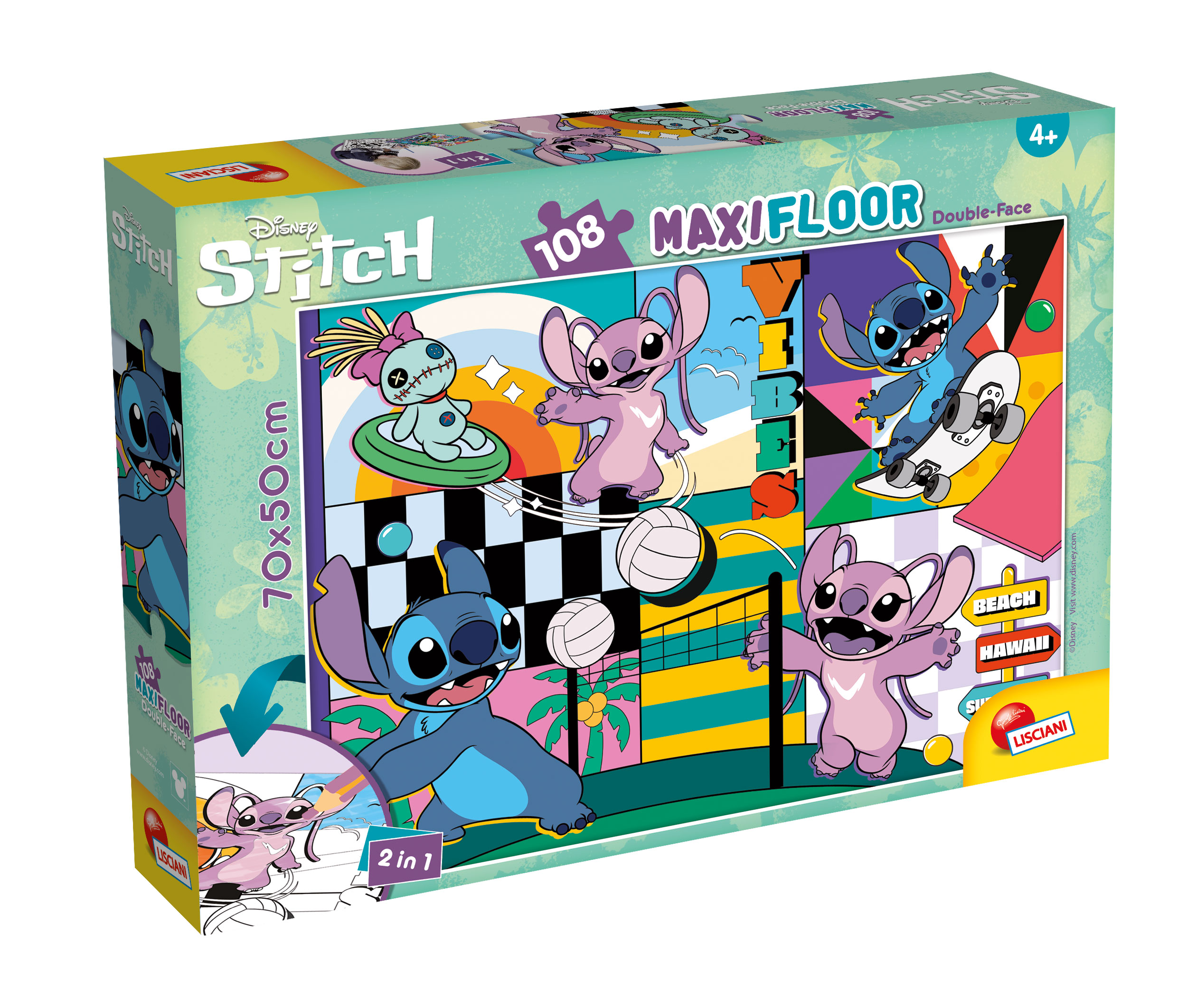 lisciani-disney-puzzle-df-maxifloor-108-lilo-stitch image 1