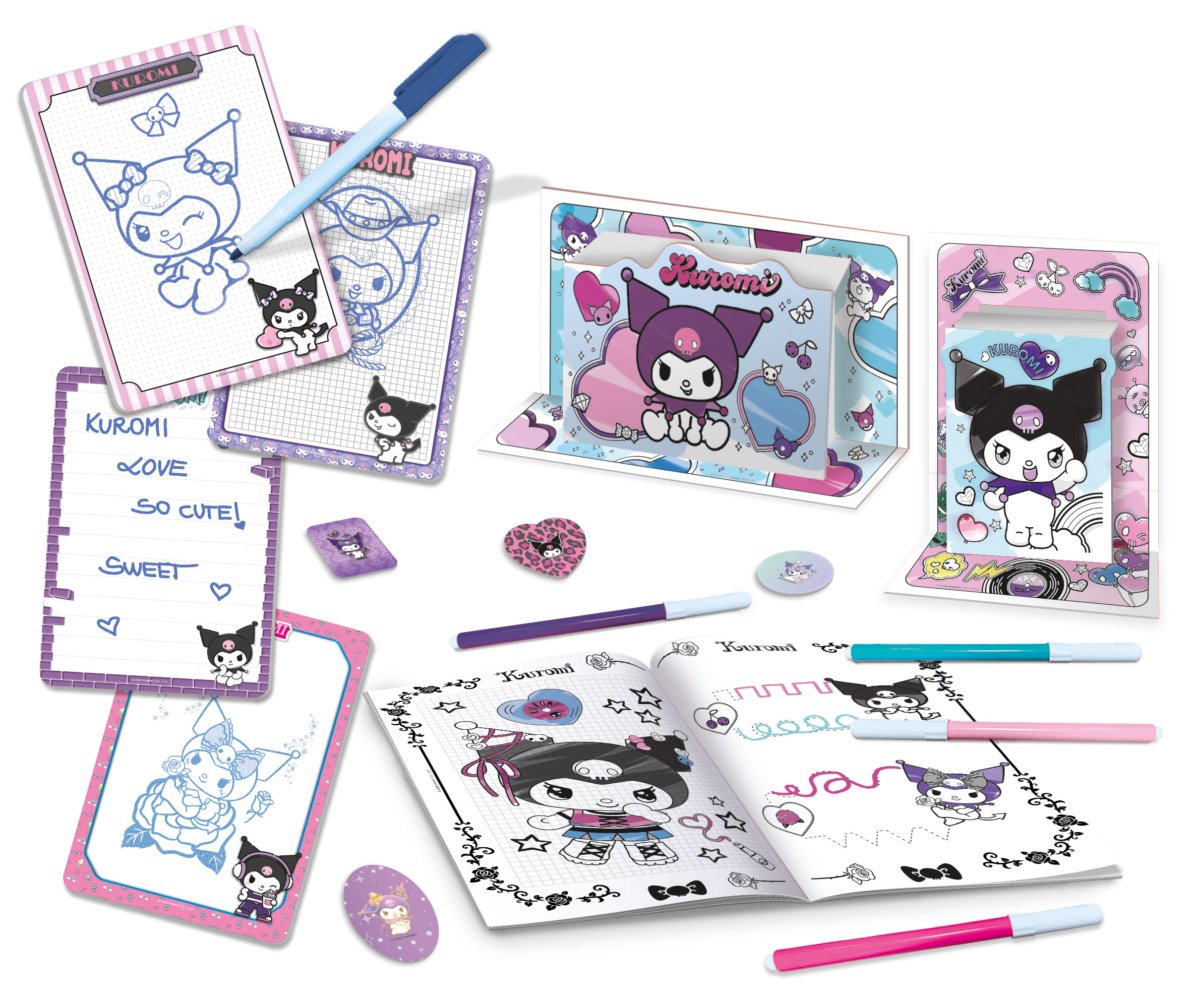 lisciani-kuromi-drawing-school-in-a-backpack-valisette-dessin image 3
