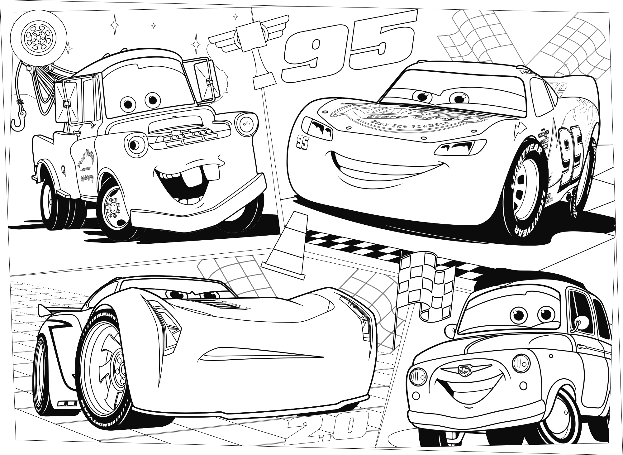 lisciani-disney-puzzle-double-face-maxi-floor-60-cars-3-challenge image 3