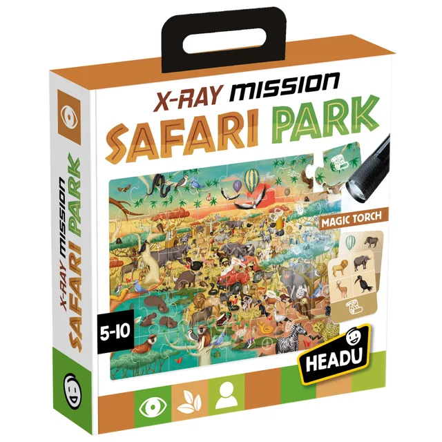 headu-x-ray-mission-safari-park-jeu-d-observation-torche-magique-5-ans image 1