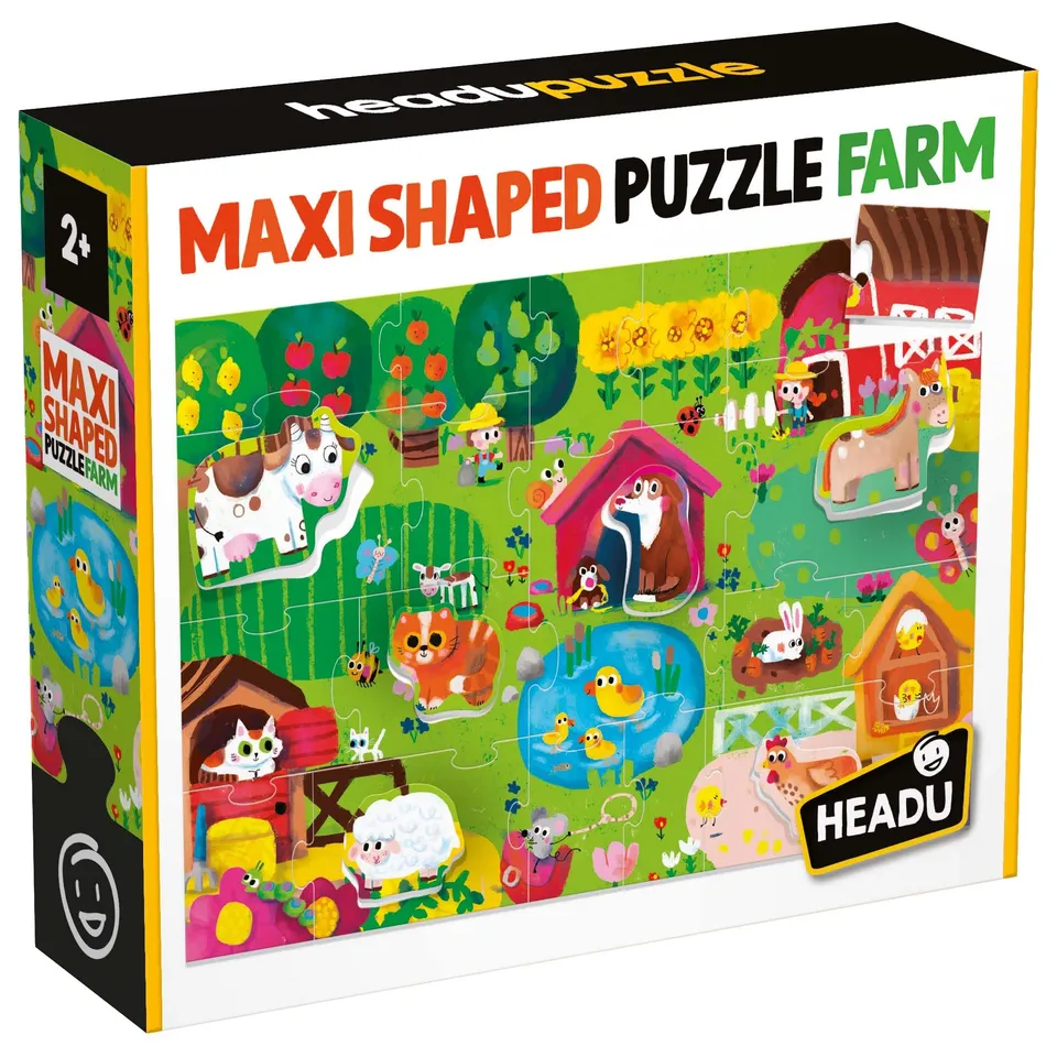 headu-maxi-shaped-puzzle-farm-puzzle-ferme-19-pi-ces image 1