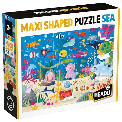 headu-maxi-shaped-puzzle-sea-puzzle-mer-19-pi-ces-6-animaux image 3