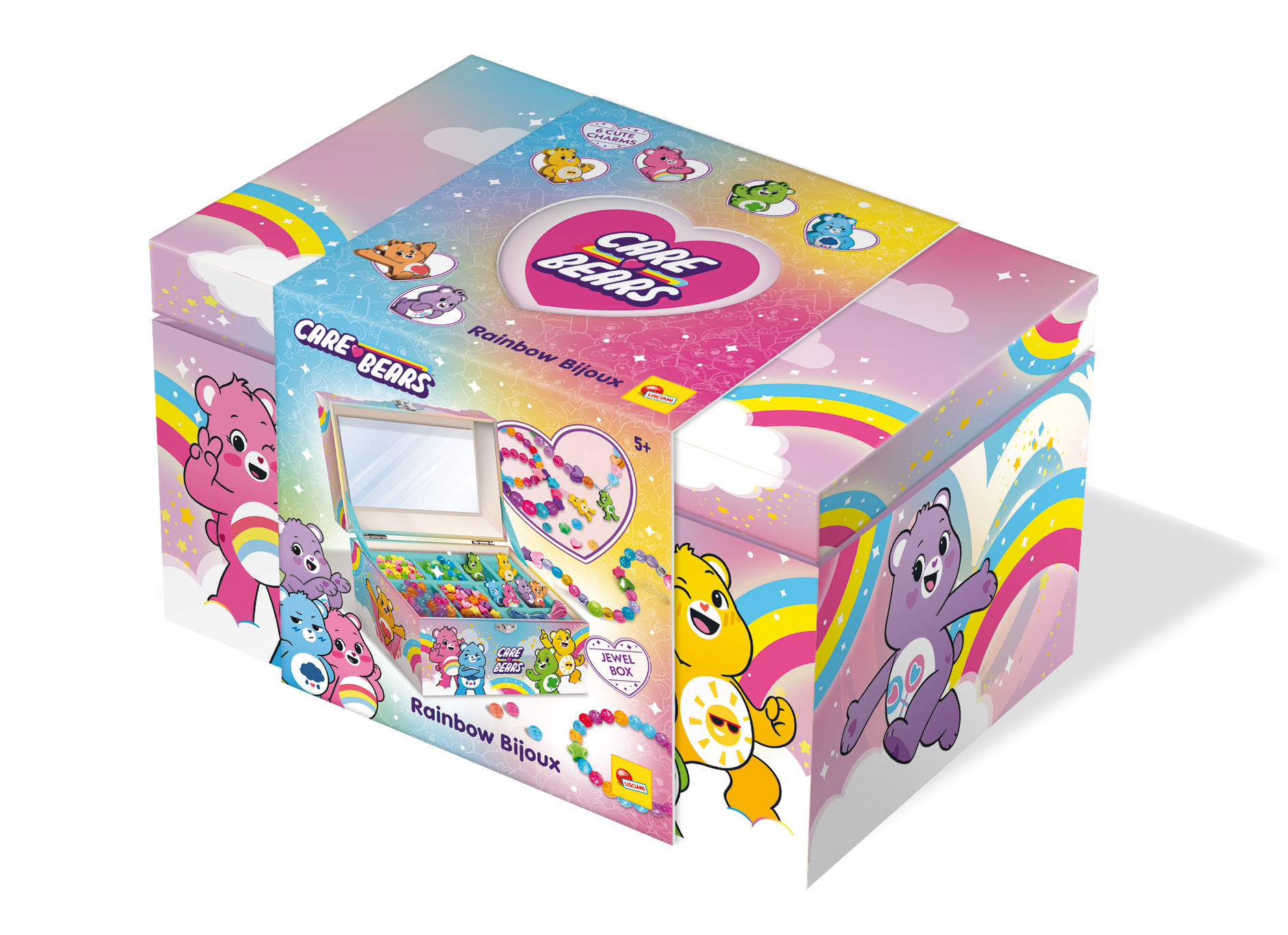 lisciani-care-bears-rainbow-bijoux-bo-te-bijoux-kit-cr-ation-bracelets image 1