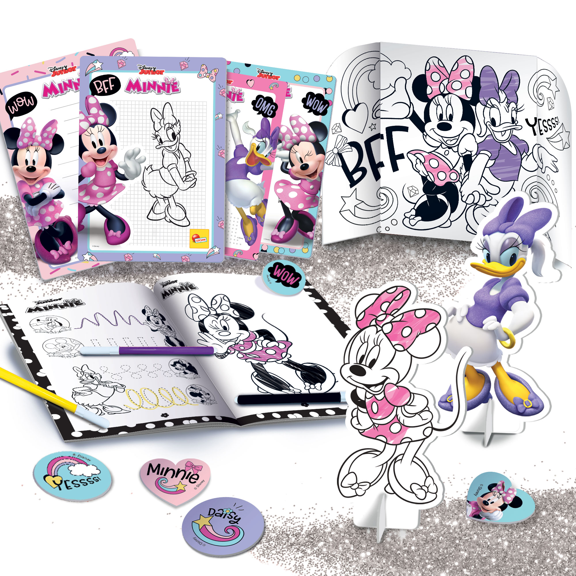 lisciani-minnie-zainetto-colouring-and-drawing-school-kit-dessin-et-coloriage-sa image 2