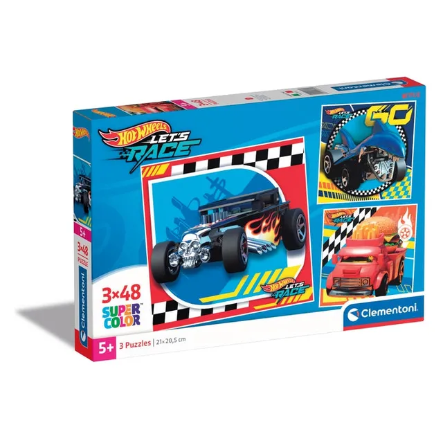 clementoni-puzzle-hot-wheels-3-x-48-pi-ces-32-x-22-cm image 1