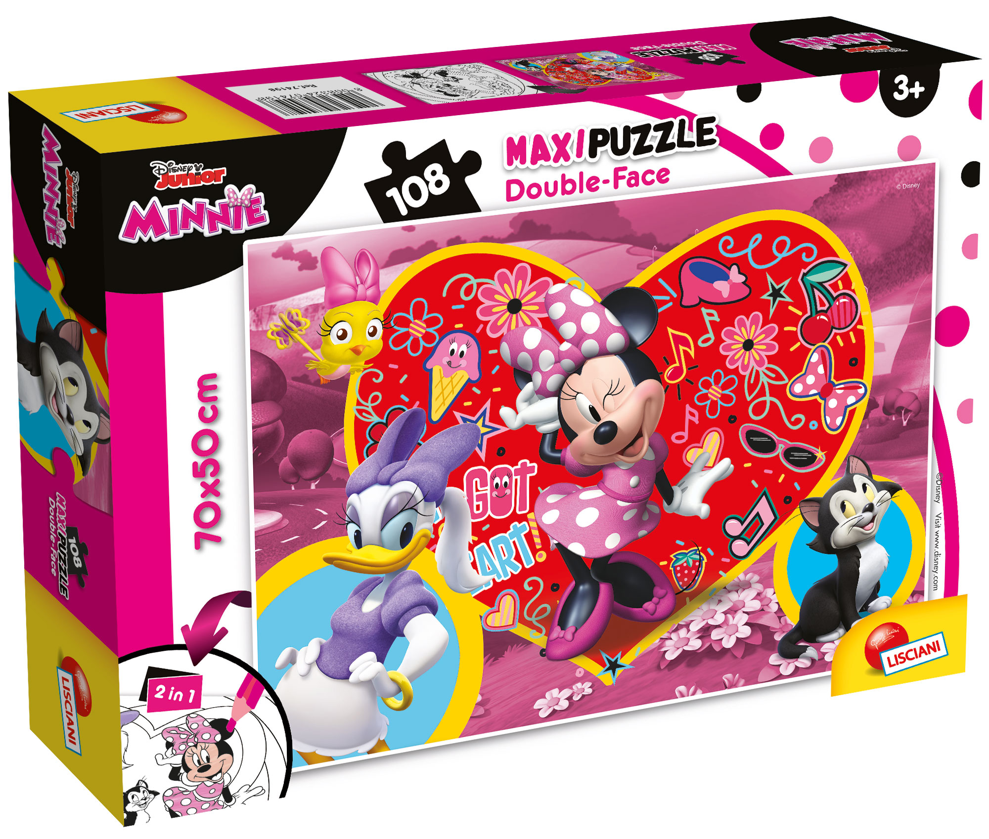 lisciani-disney-puzzle-double-face-maxi-floor-108-minnie image 1