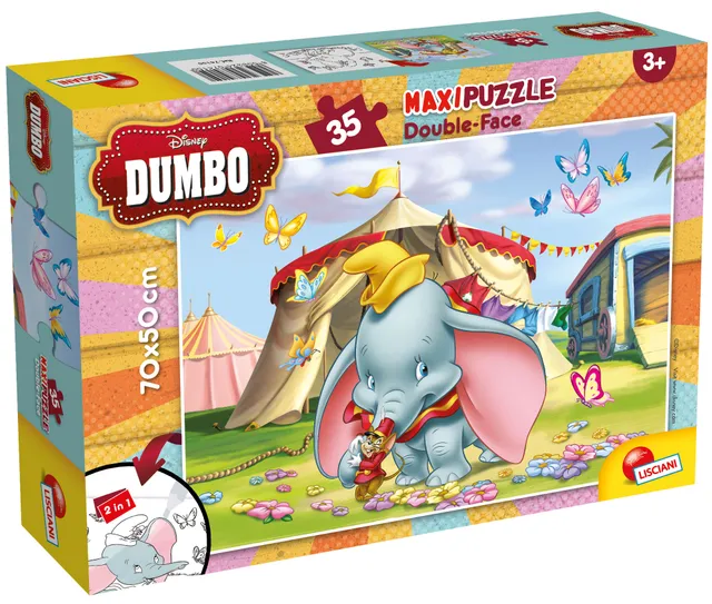 lisciani-disney-puzzle-double-face-maxi-floor-35-dumbo image 1