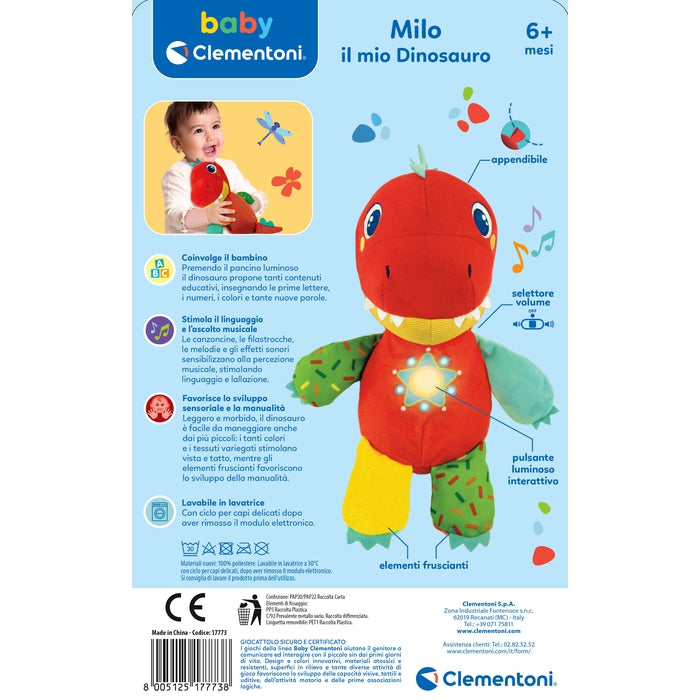 baby-clementoni-milo-mon-dinosaure-peluche-musicale-b-b image 4