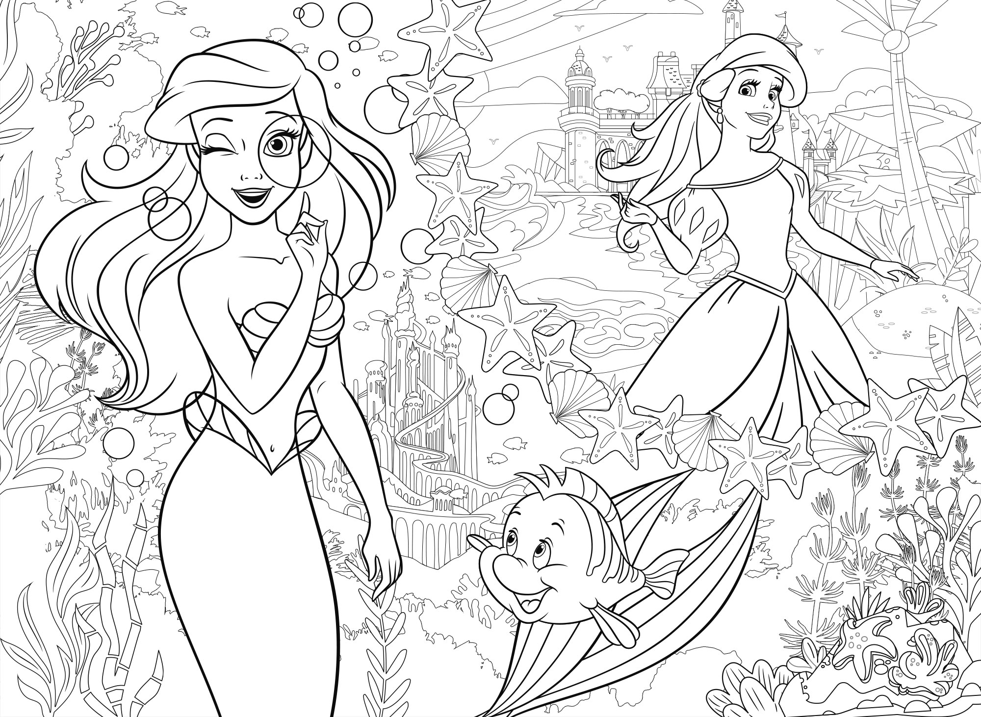 lisciani-disney-eco-puzzle-mini-df-48-ariel-puzzle-48-pi-ces-colorier image 3