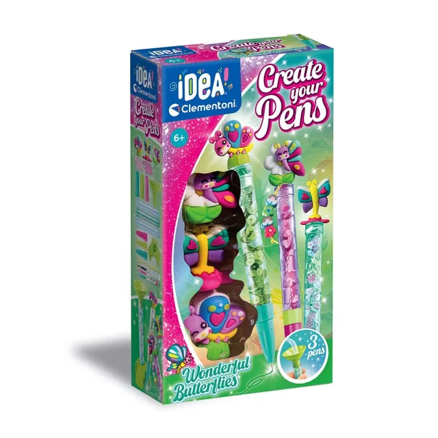 clementoni-idea-create-your-pens-wonderful-butterflies-kit-cr-atif-stylos image 1