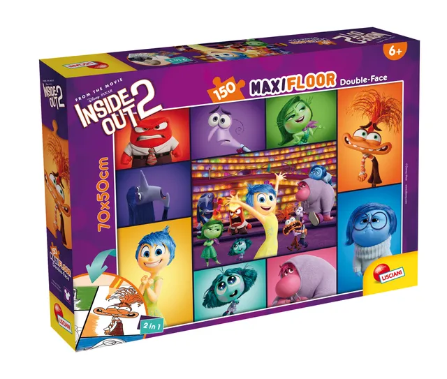 lisciani-disney-puzzle-double-face-maxifloor-150-inside-out-2 image 1