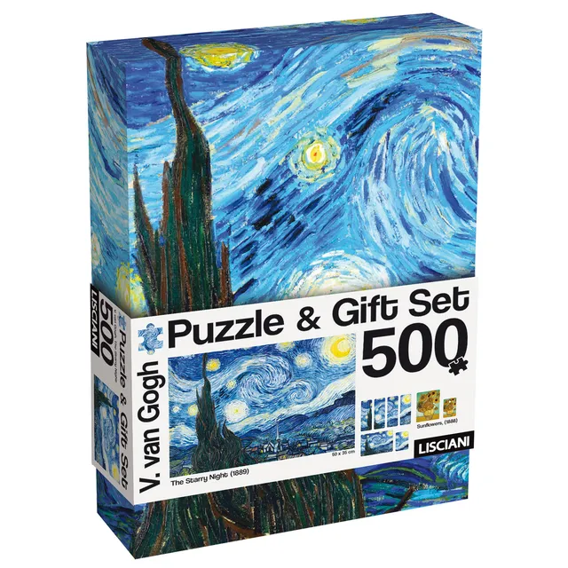 lisciani-van-gogh-puzzle-gift-set-la-nuit-toil-e image 1