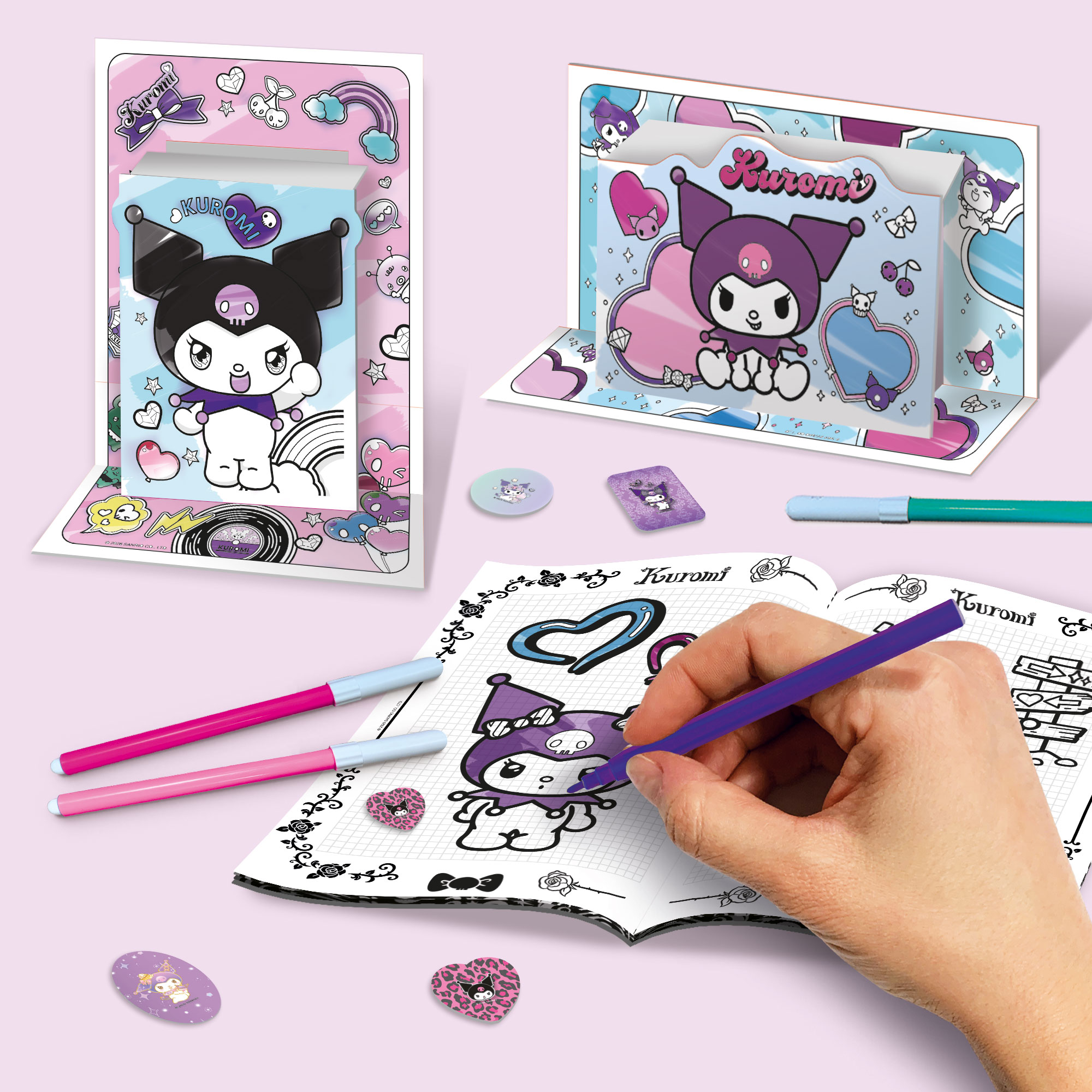 lisciani-kuromi-drawing-school-in-a-backpack-valisette-dessin image 5
