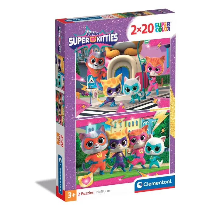 clementoni-superkitties-2-puzzles-20-pi-ces-27-x-19-cm image 1