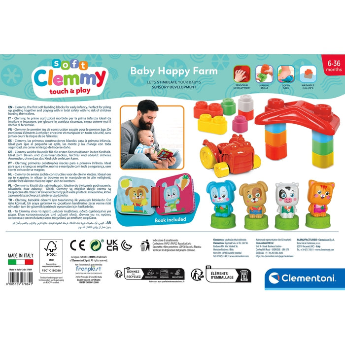 clemmy-baby-clementoni-happy-farm-briques-souples-avec-tracteur image 6