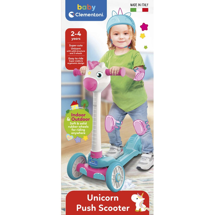 baby-clementoni-unicorn-push-scooter-trottinette-licorne-3-roues image 6