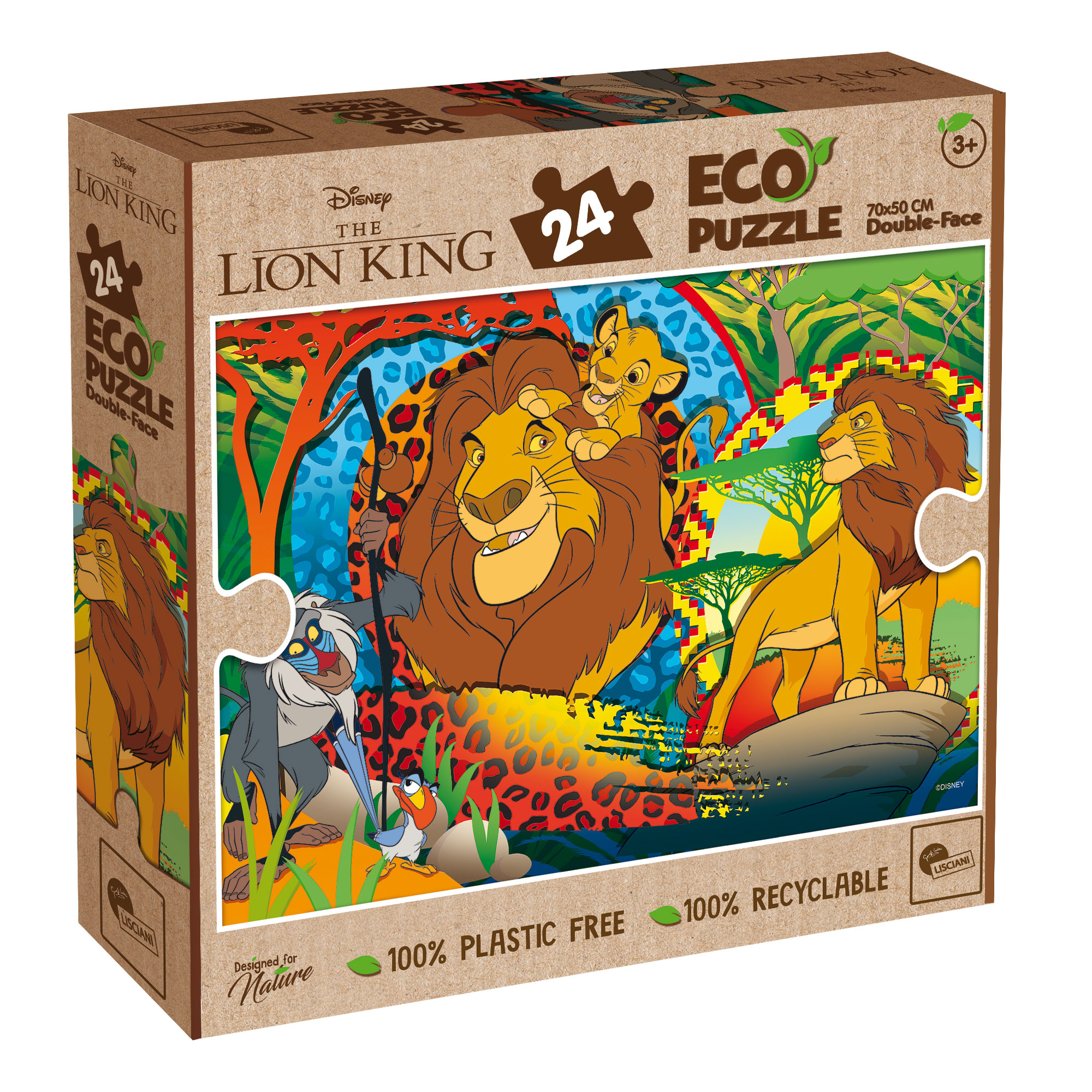 lisciani-disney-eco-puzzle-df-le-roi-lion-24-puzzle-colo-coloriage image 1