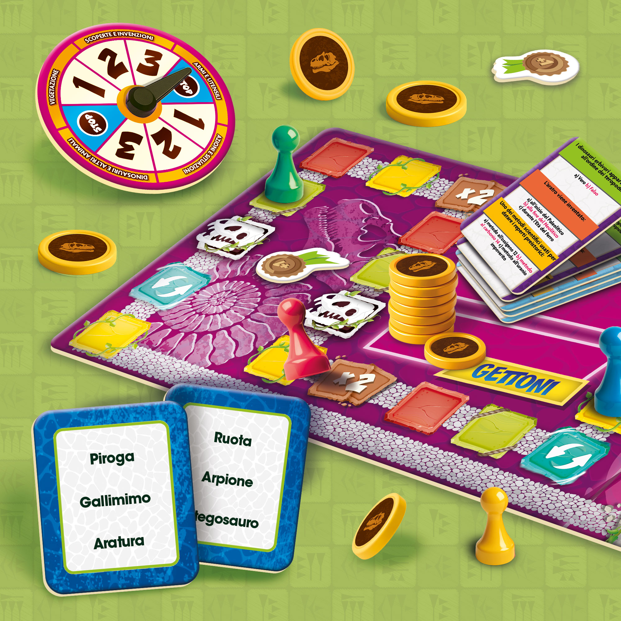 lisciani-i-m-a-genius-avventura-preistorica-jeu-de-parcours-quiz image 3