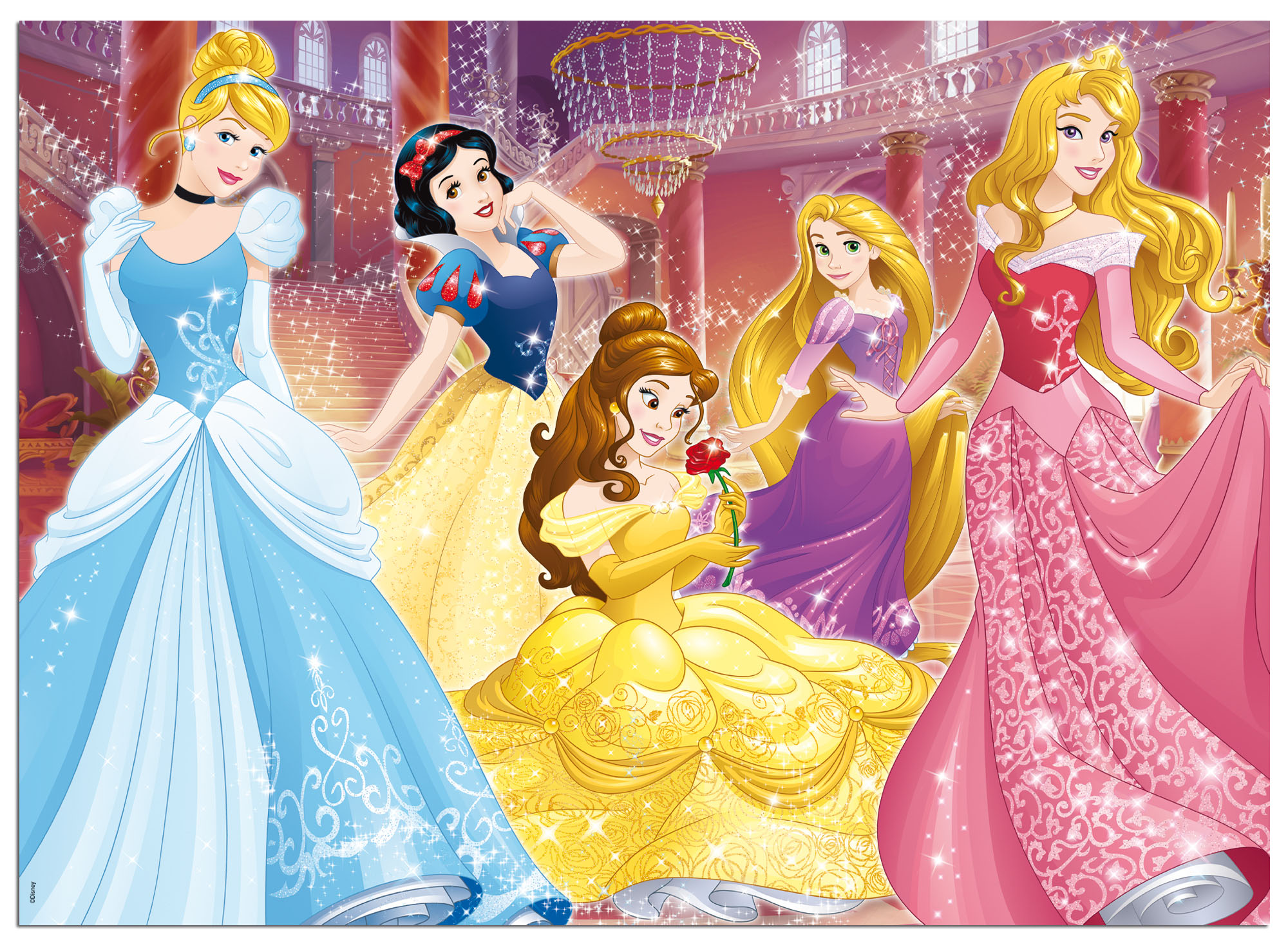 lisciani-disney-puzzle-maxi-floor-60-princess-grand-puzzle-de-sol-double-face image 2
