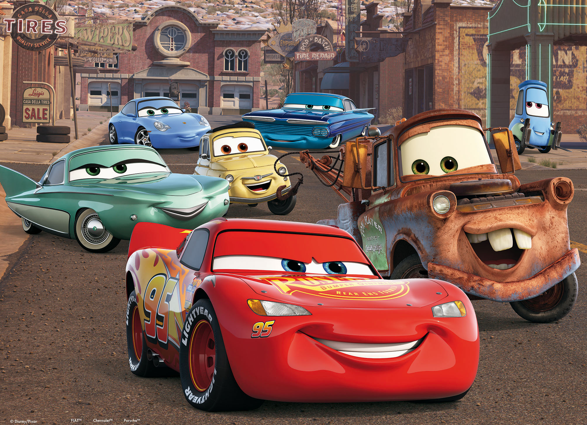lisciani-disney-puzzle-double-face-maxi-floor-108-cars-3-racer image 2