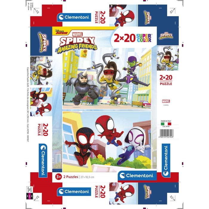 clementoni-spidey-and-his-amazing-friends-puzzle-2x20-pi-ces image 6