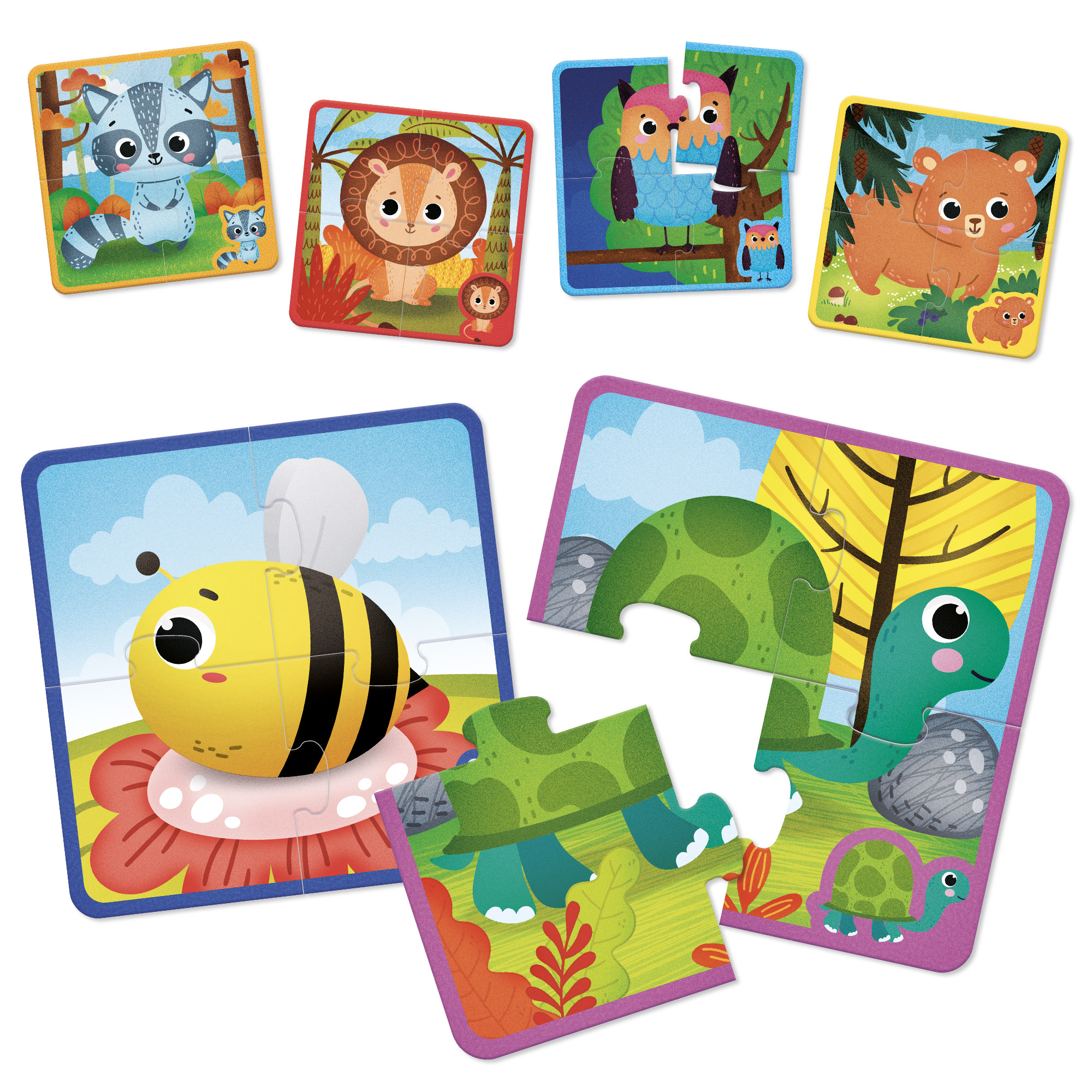 lisciani-montessori-baby-touch-puzzle-6-puzzles-tactiles-b-b image 2