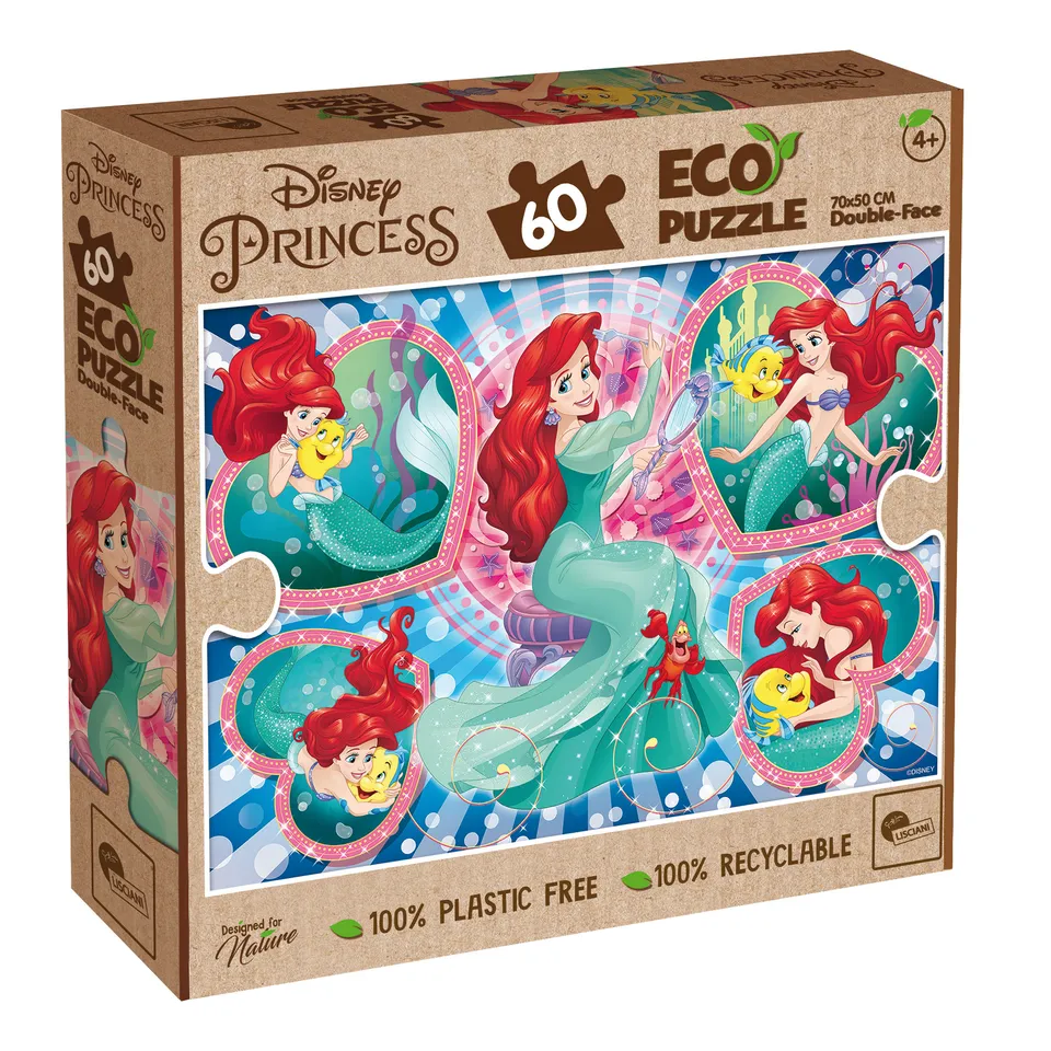 lisciani-disney-eco-puzzle-60-la-petite-sir-ne image 1
