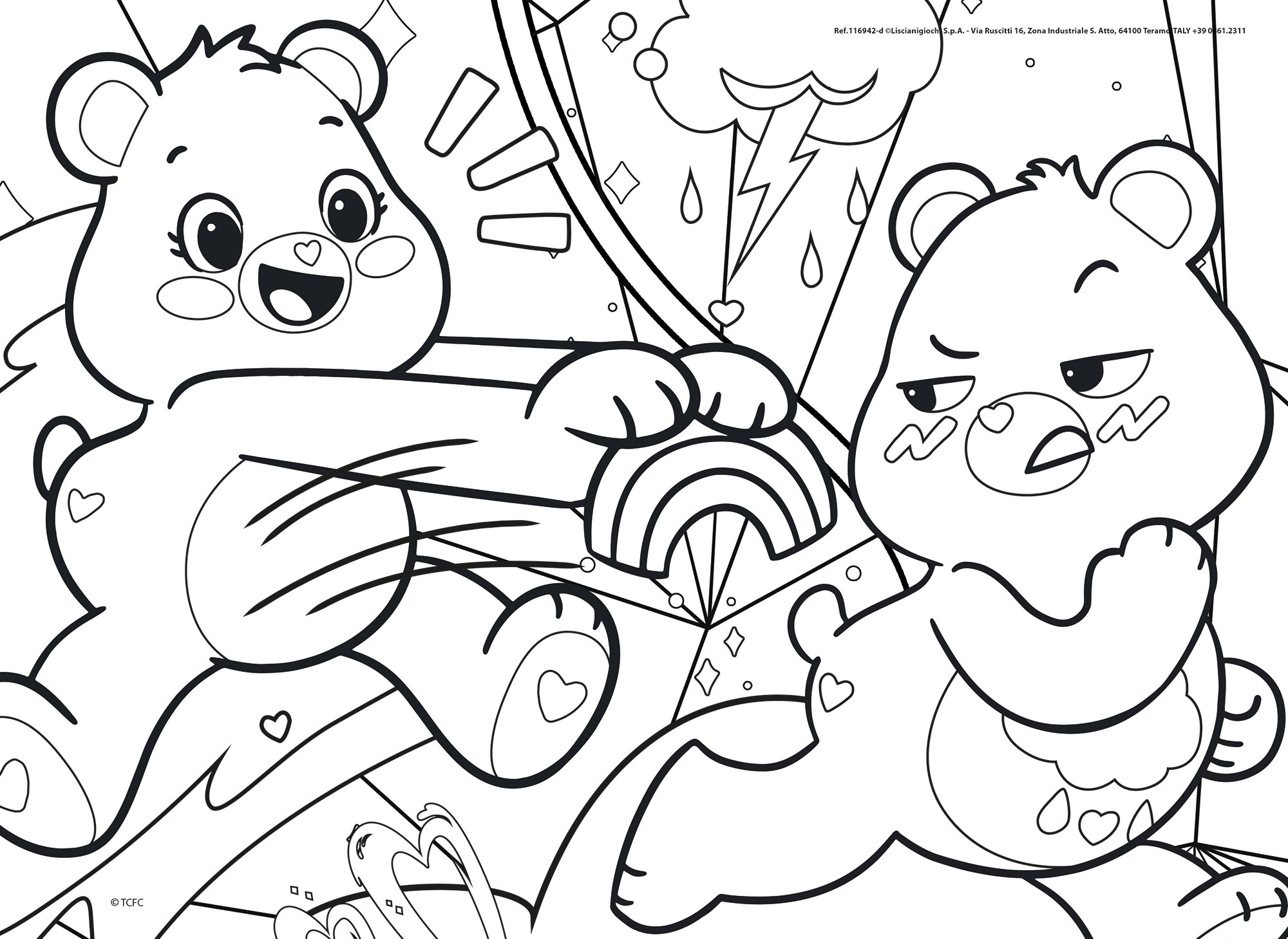 lisciani-care-bears-puzzle-double-face-maxifloor-4x48-puzzle-colorier image 8