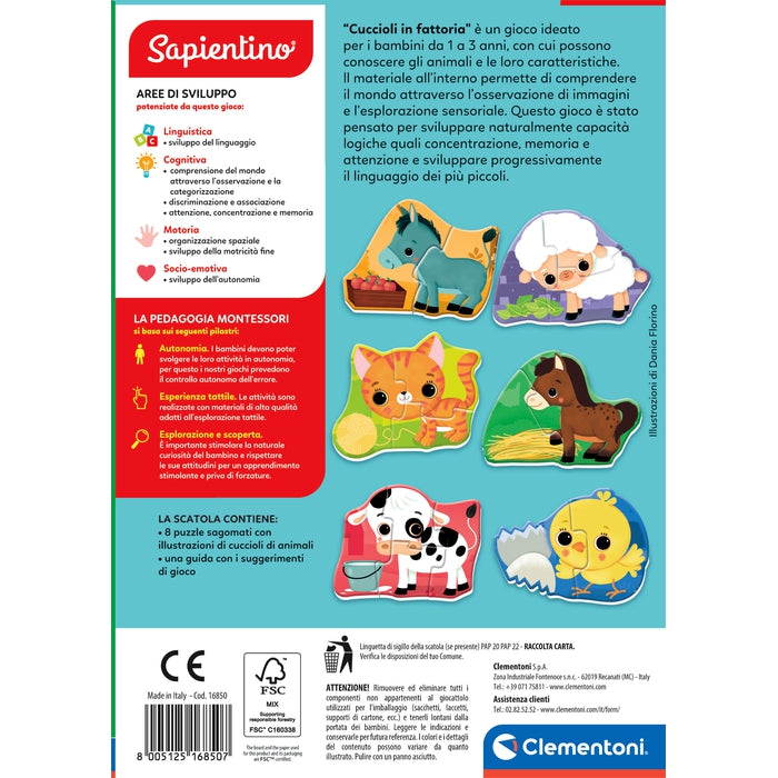 clementoni-montessori-cuccioli-in-fattoria-puzzles-animaux-de-la-ferme image 5