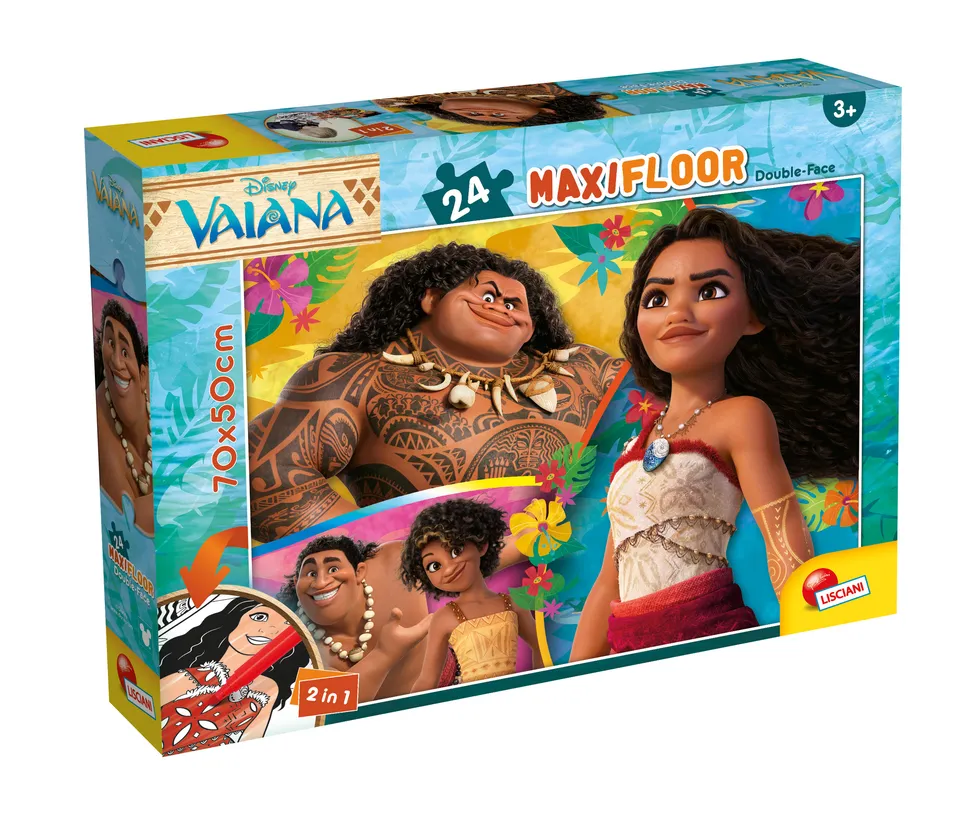 lisciani-disney-puzzle-double-face-maxifloor-24-oceania-2-vaiana image 1