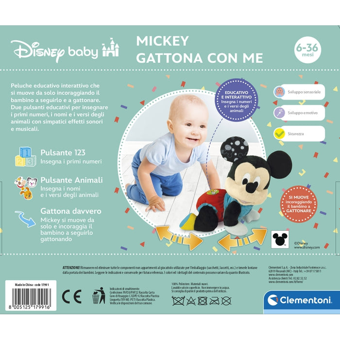 clementoni-disney-baby-mickey-gattona-con-me-peluche-interactif-qui-rampe image 6